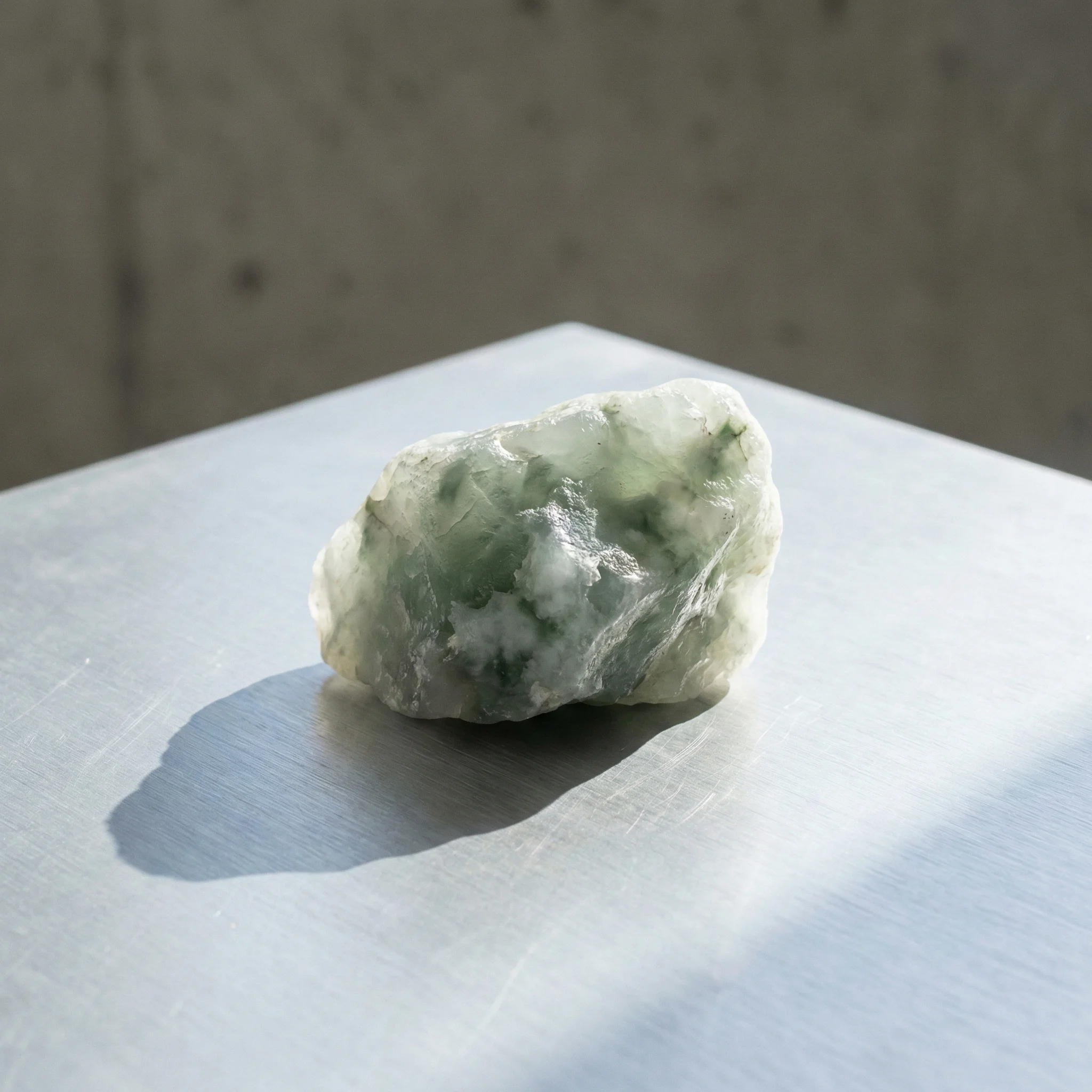 Macro shot of raw jade or celadon texture