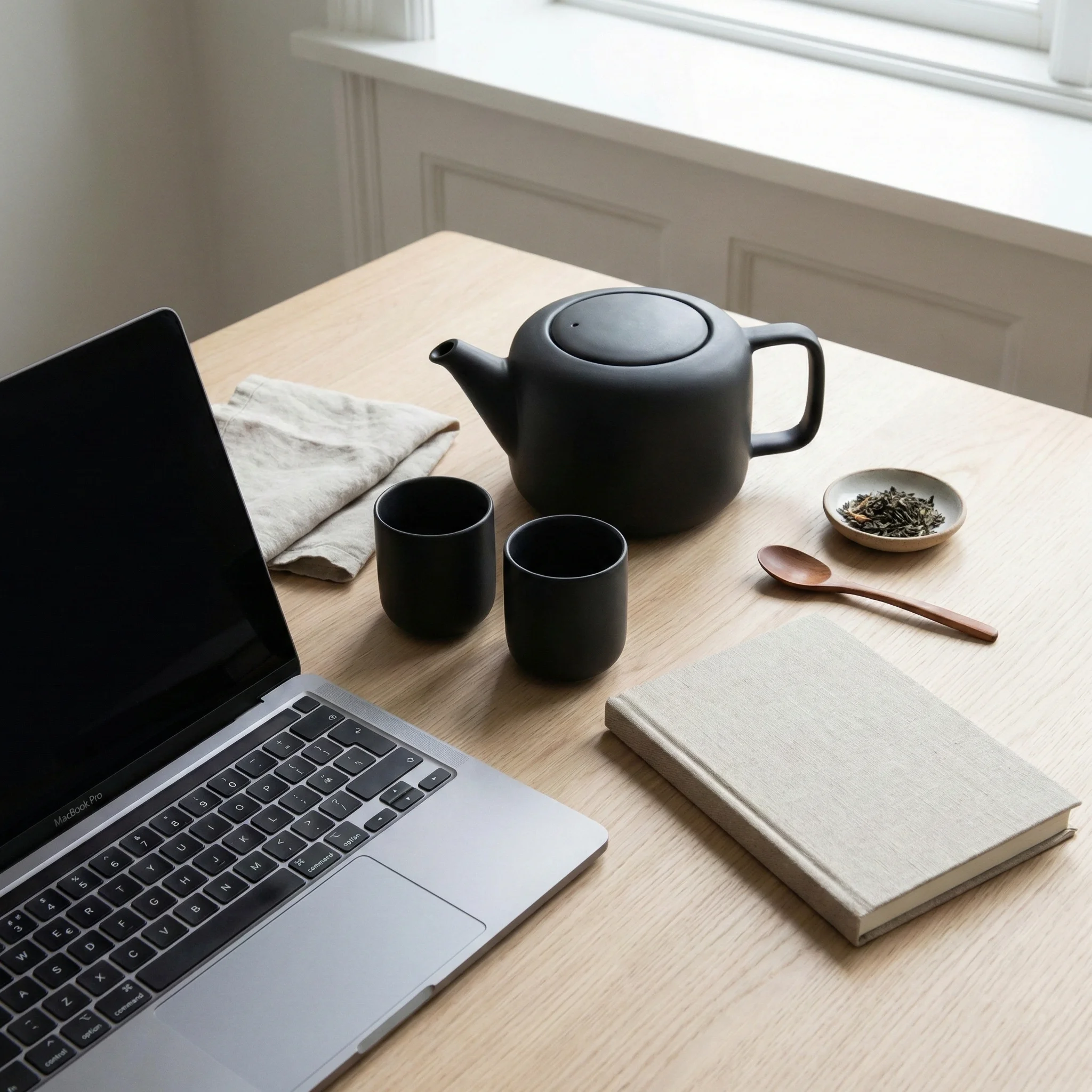 A modern reinterpretation of a traditional tea set