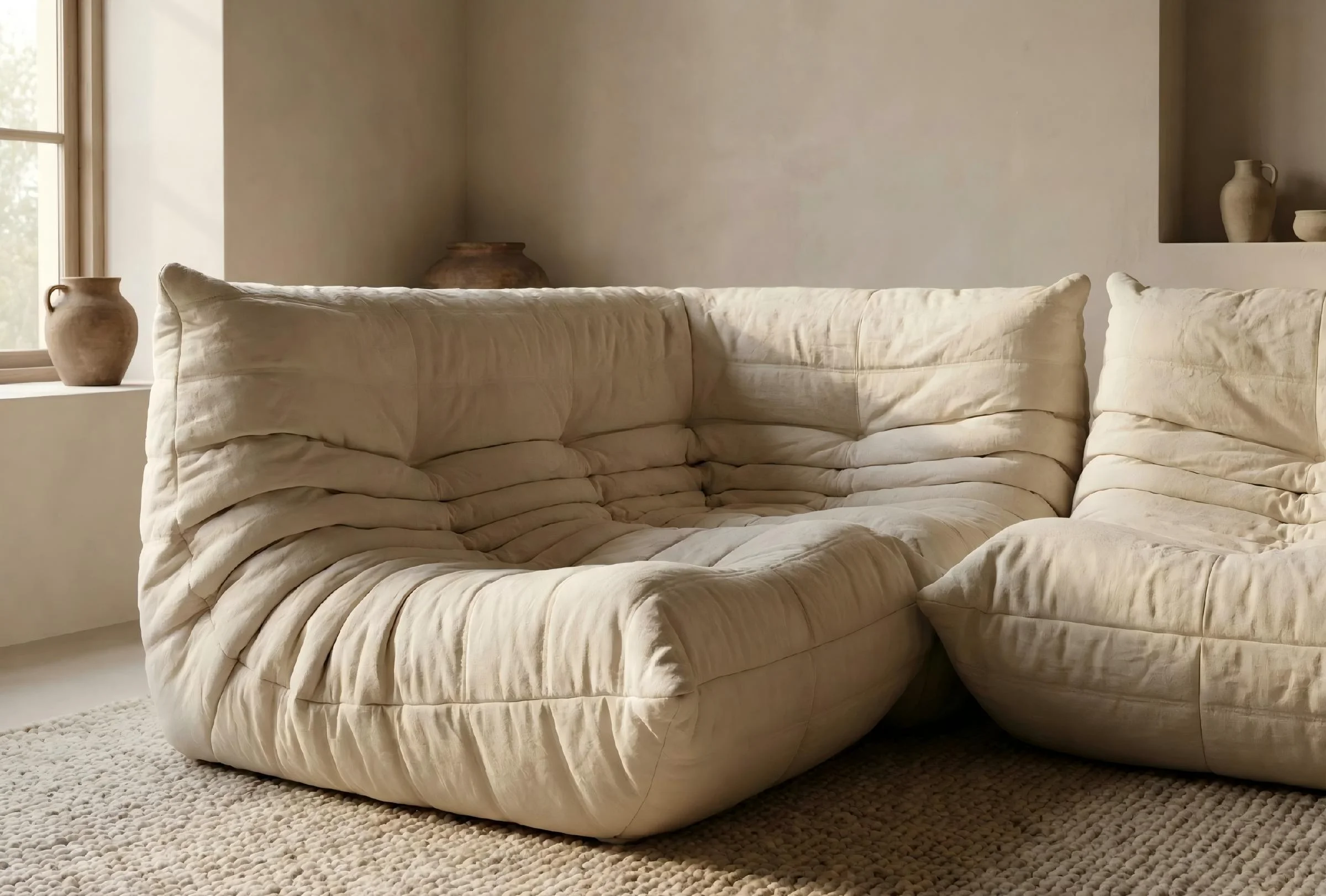 Low profile Togo style sofa