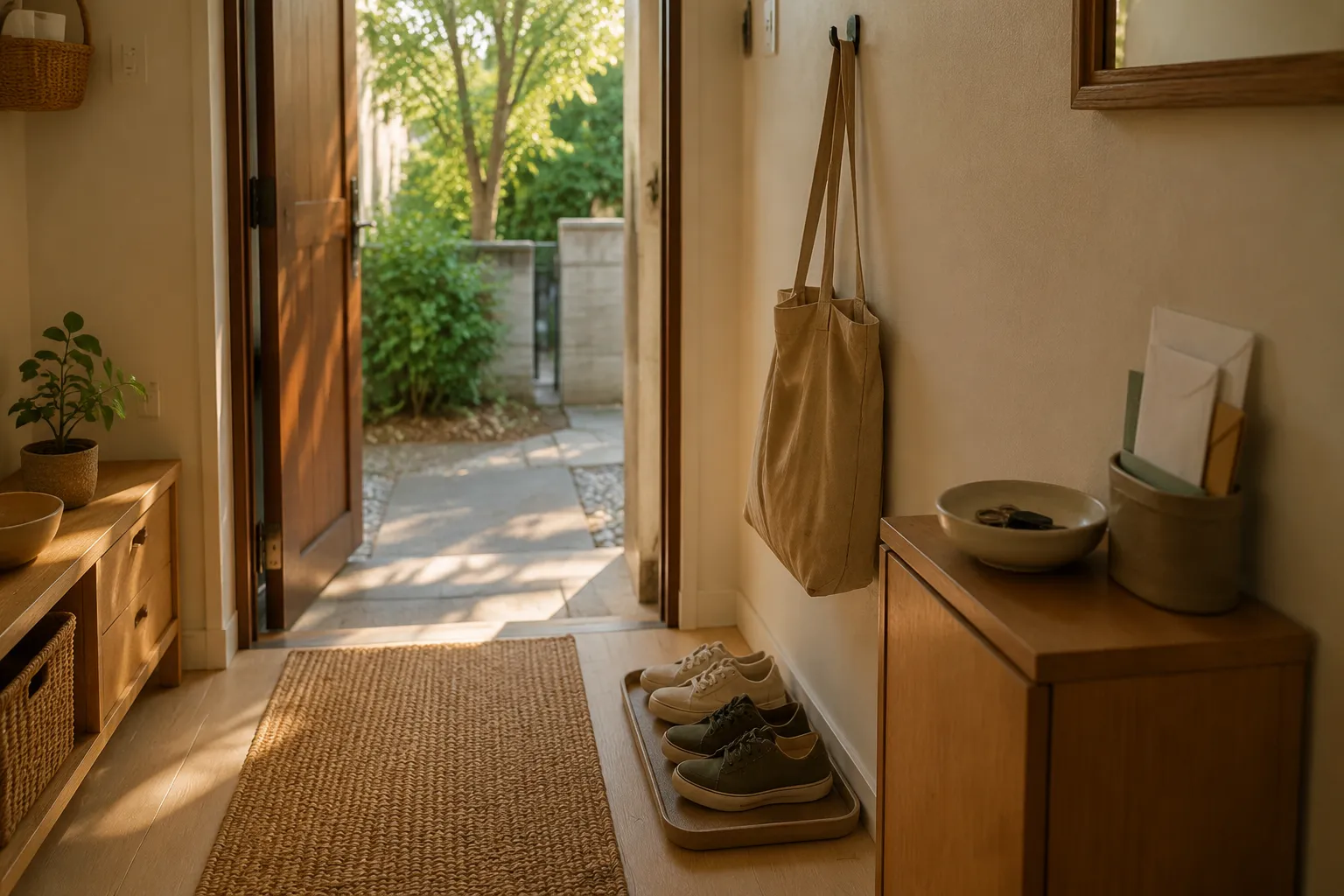 Entryway Reset Routine for Shoes, Bags, Keys, and Mail
