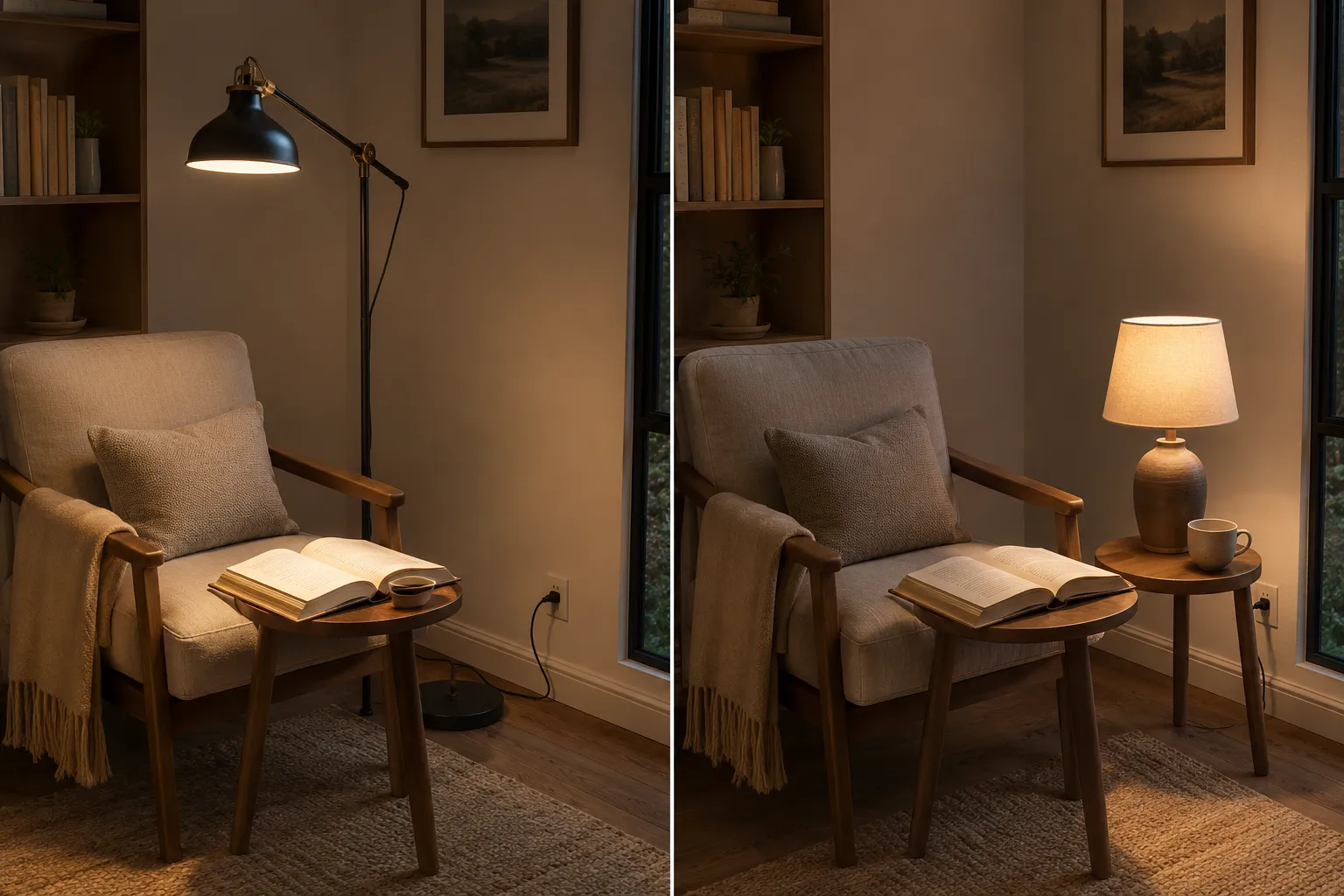 Floor Lamp or Table Lamp for a Reading Corner