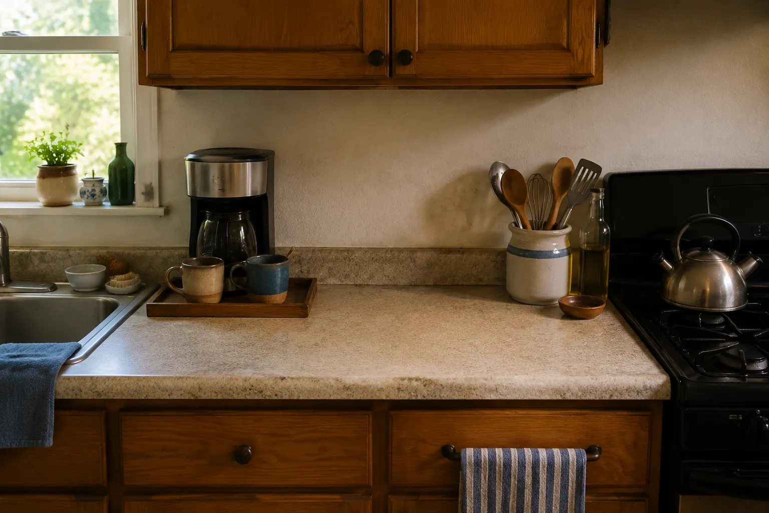 How to Keep Kitchen Counters Clear Without Hiding Everything You Use Daily