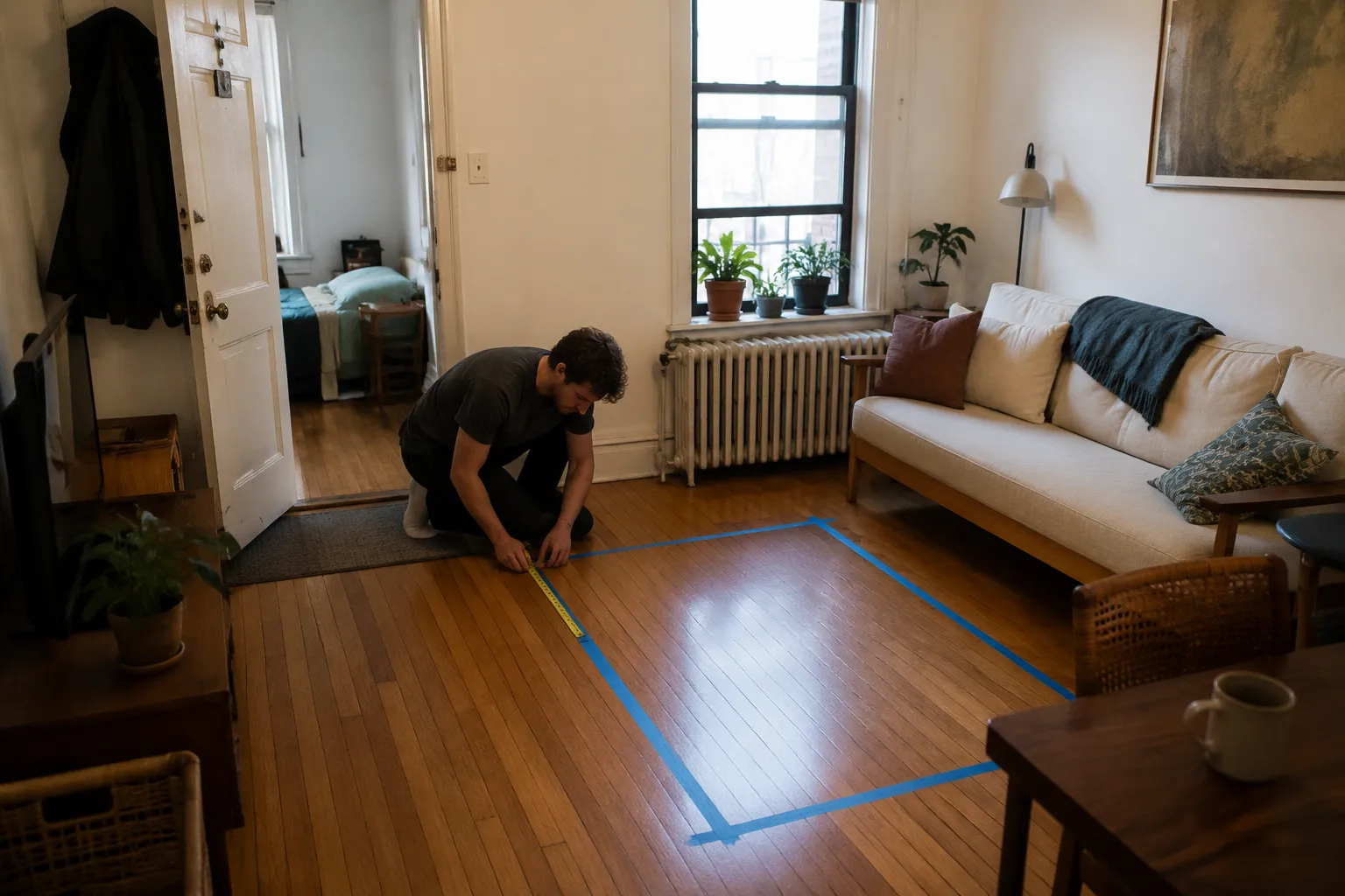 Low Living Room Furniture for Renters Who Cannot Change the Room