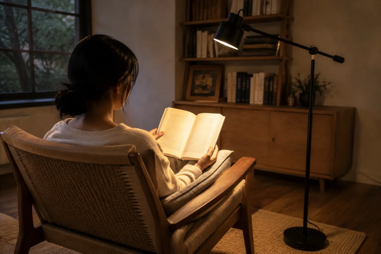 Reading Chair and Lamp Placement for Comfortable Page Light