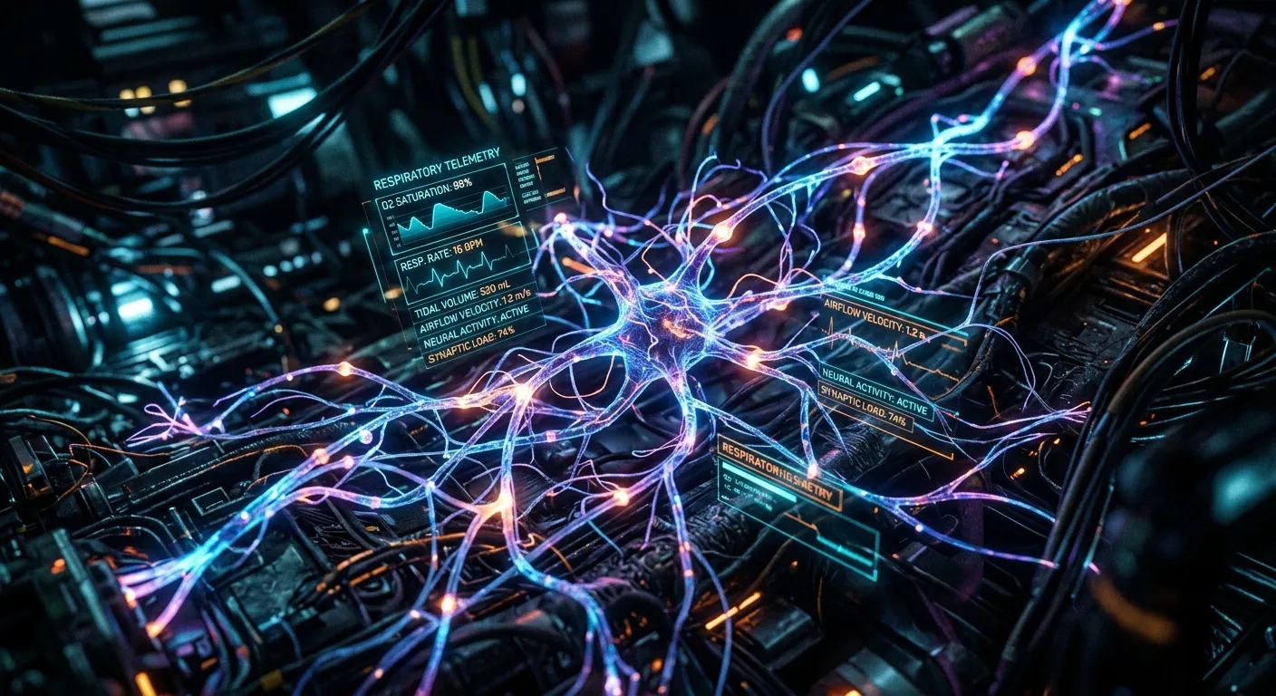 Abstract visualization of autonomic nervous system modulation through respiratory telemetry