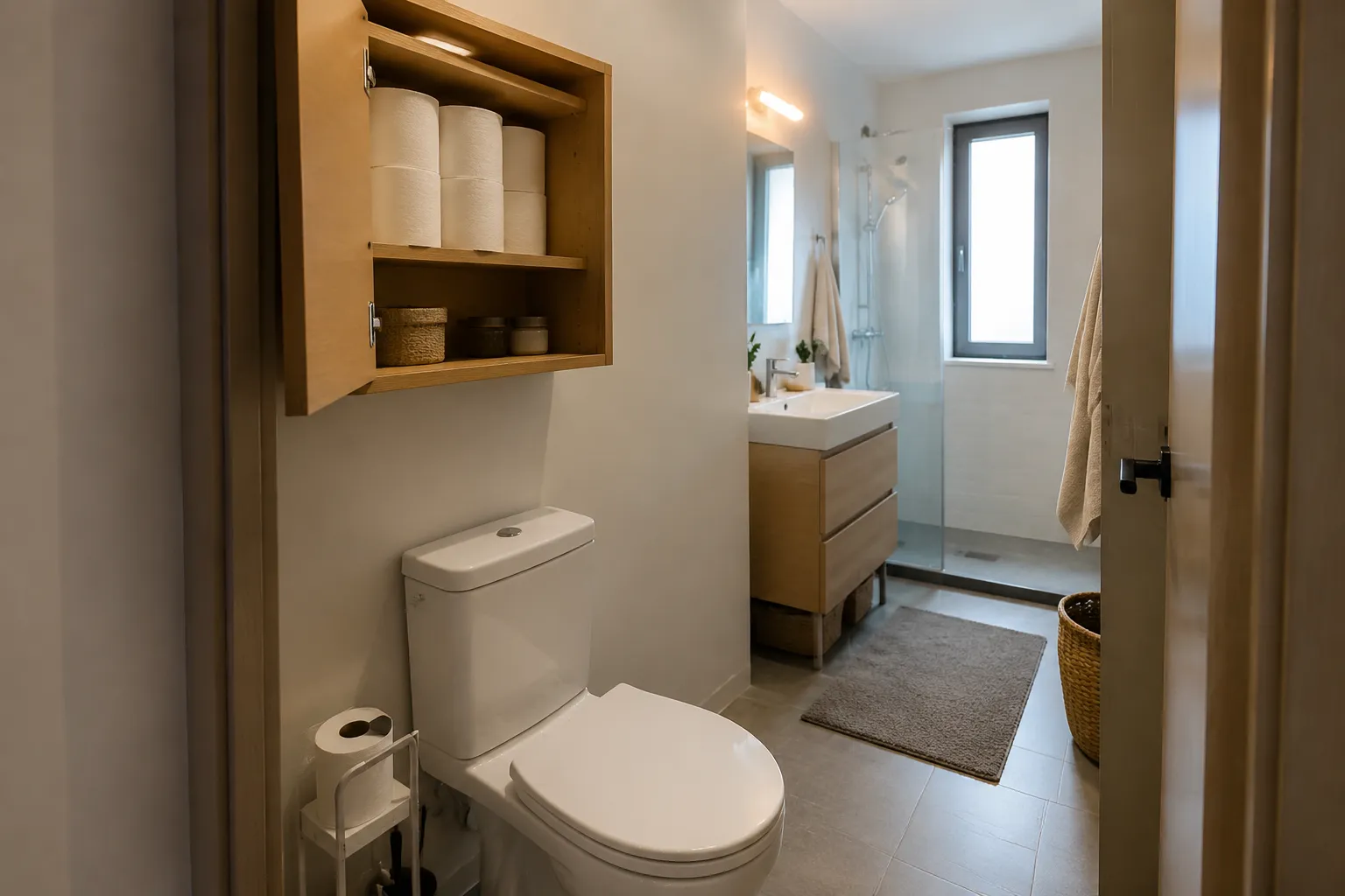 Where to Store Extra Toilet Paper in a Small Bathroom