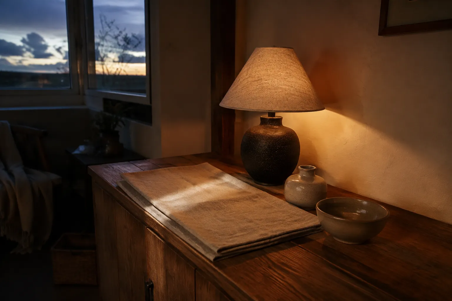 Warm Lighting With Good Color Rendering for Wood, Linen, and Ceramics