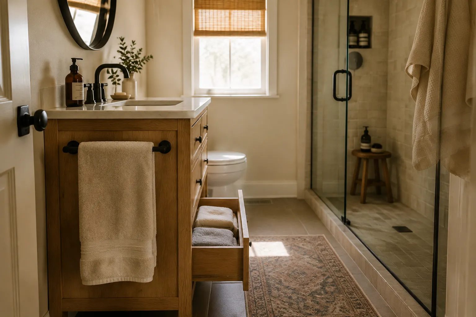 Where to Put Towels in a Small Bathroom Without Crowding the Walls